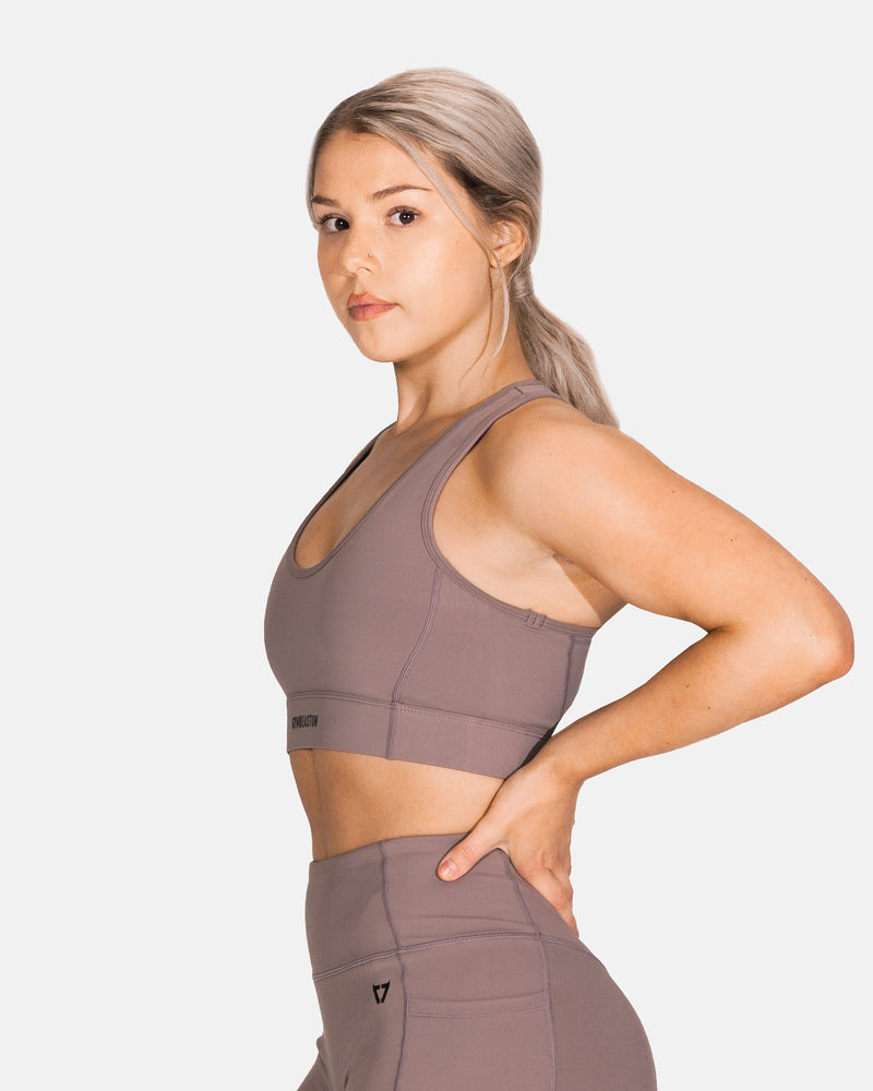 Genesis Sports Bra - Midnight Orchid Grey